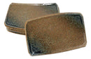Set Of 4 Japanese Sunaji Kairagi Curved Rectangular Sushi Yakitori Plates 7"L