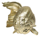 Auspicious Realistic Goldfish Gold Fish Sculpture 8"L Nautical Marine Decor