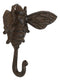 Set Of 2 Rustic Cast Iron Cottage Busy Bumblebee Insect Bee Wall Hooks Organizer