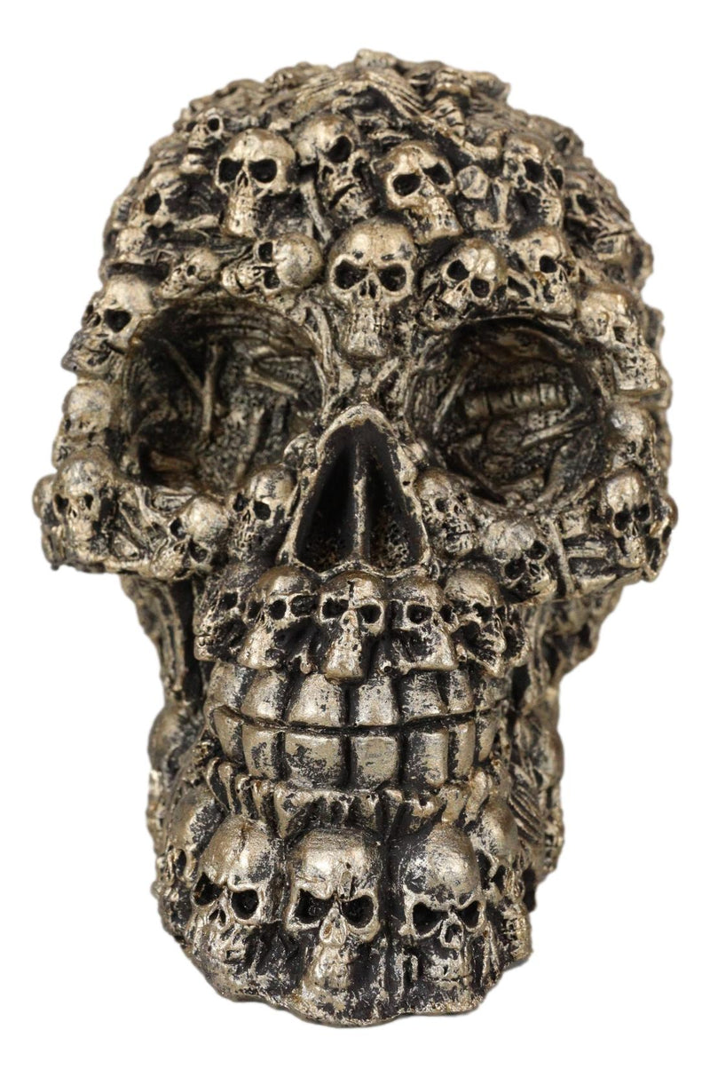 Ossuary Morphing Ghost Whisper Boneyard Skeletons Faux Brass Skull Figurine