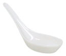 Contemporary High Gloss White Melamine Asian Soup Spoons Pack Of 12 Set
