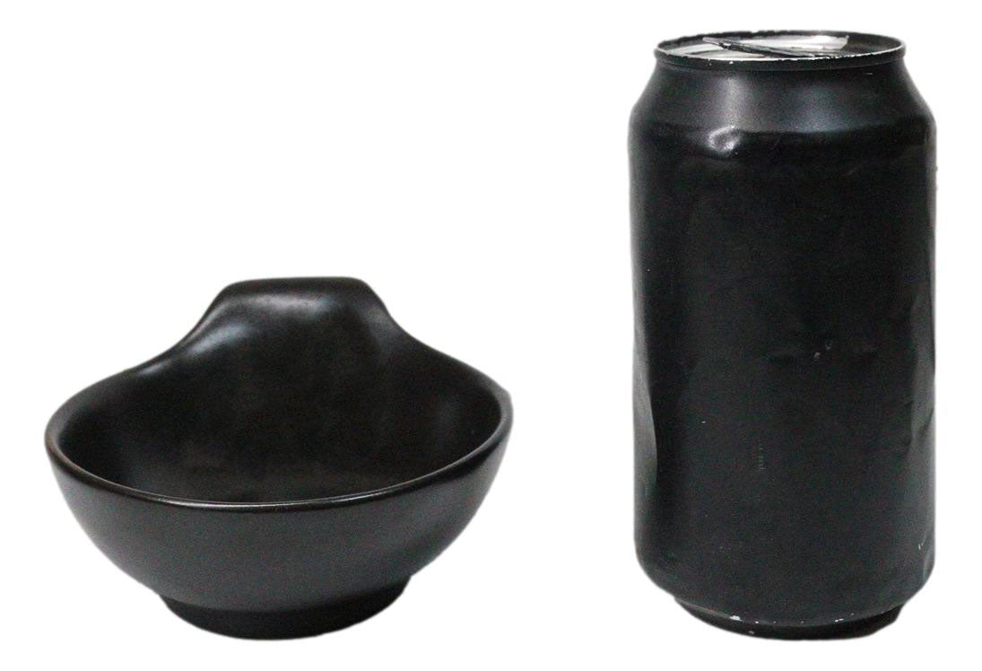 Pack Of 6 Black Kokuyo Minimalist Small Ponzu Tonsui Salad Bowls With Handle 5oz