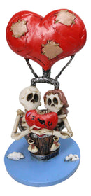 Day Of The Dead Skeleton Couple In Hot Air Balloon Love Will Lift Us Up Figurine