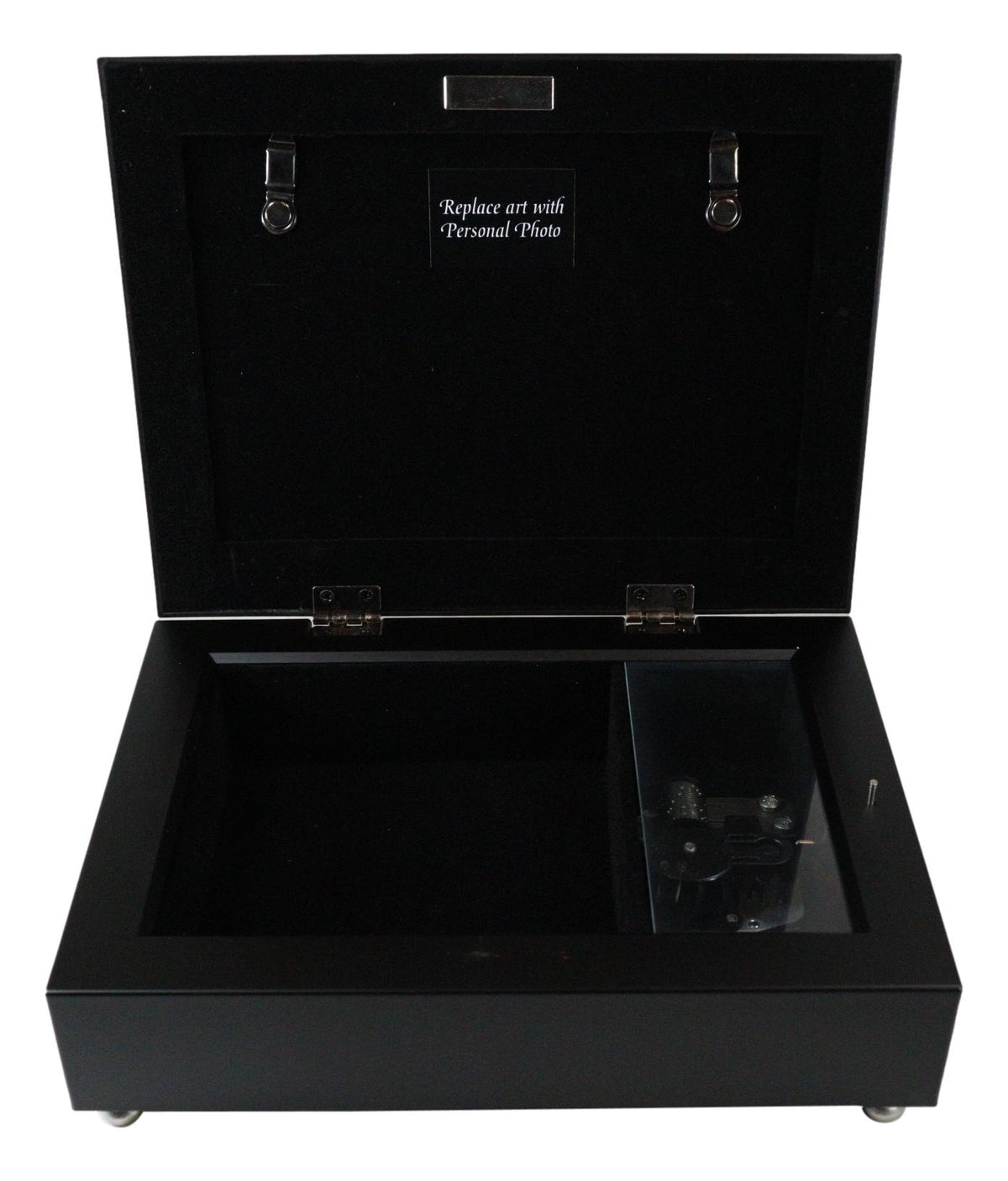 Happy 25th Anniversary Burlwood With Crystals & Silver Motif Musical Trinket Box