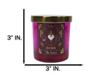 Wicca Witchcraft Mystic Tarot The Lovers Red Rose Scented Pillar Candle Gold Lid