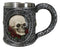 Love Never Dies Day Of The Dead Gothic Sugar Skull With Rose Flowers Coffee Mug