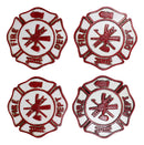 911 Emergency Fireman Fire Hydrant Coaster Set With 4 Firefighter Logo Coasters