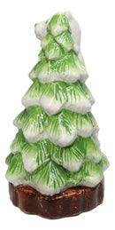 Arctic Wild Snow Polar Bear And Pine Tree Ceramic Salt And Pepper Shakers Set