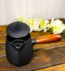 Kyusu Style Side Handle Hobnails Cast Iron Teapot 18oz With Enameled Interior