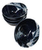Set Of 4 Blue Japanese Hokusai Great Wave Porcelain Soup Rice Dessert Bowls 11oz