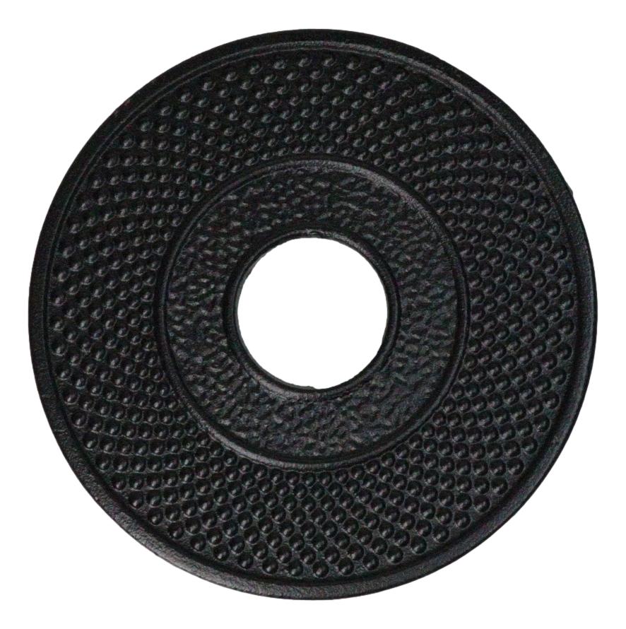 Round Hobnails Pattern Cast Iron Metal Tetsubin Teapot Trivet Stand 5"D