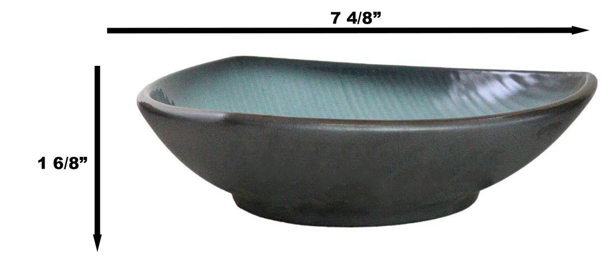 Set Of 5 Seikai Blue Sky Stars Appetizer Salad Triangular Deep Serving Plates