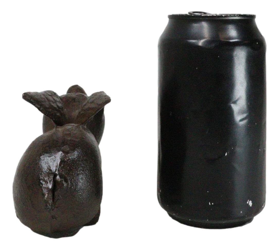 Cast Iron Whimsical Flying Winged Angel Pig Decorative Sculpture Paperweight 5"L