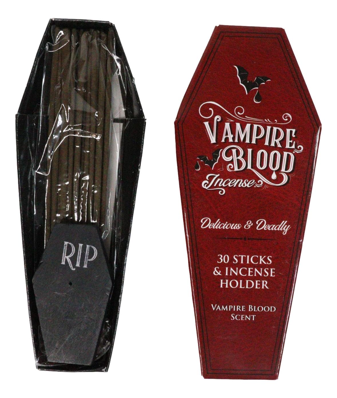 Vampire Blood Incense Sticks Pack of 30 With RIP Coffin Incense Stick Holder