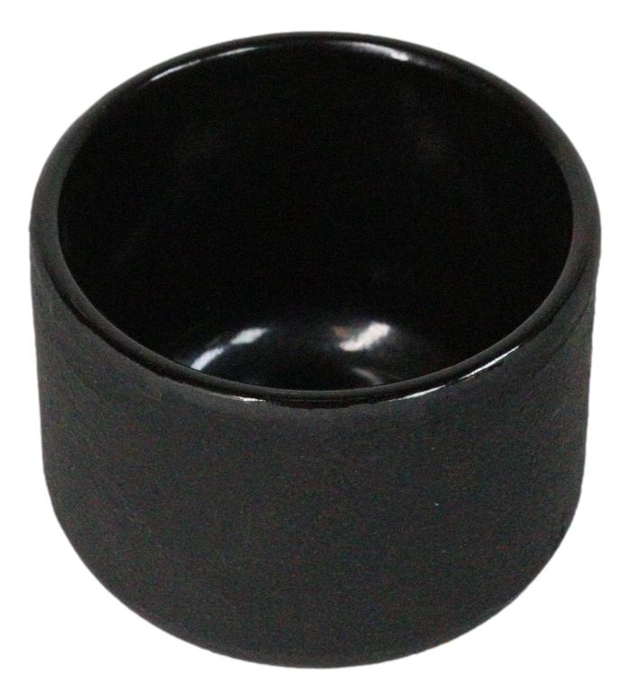 Gray Blue Modern Cylindrical Japanese Tetsubin Style Cast Iron Tea Cups Set of 4
