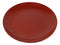 Set Of 6 Traditional Round 10"D Solid Red Black Large Melamine Dinner Plates