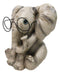 Safari African Savanna Whimsical Elephant Young Calf Wearing Glasses Figurine