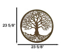 Green 23"D Oversized Celtic Tree of Life Medallion Metal Wall Circle Plaque