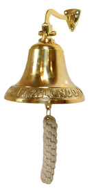 Marine Antiqued Solid Polished Brass RMS Titanic Wall Dinner Bell With Lanyard