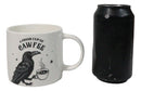 White Wicca Magic A Fresh Cup Of Caw Fee Raven Crow Porcelain Mug Cup 16oz