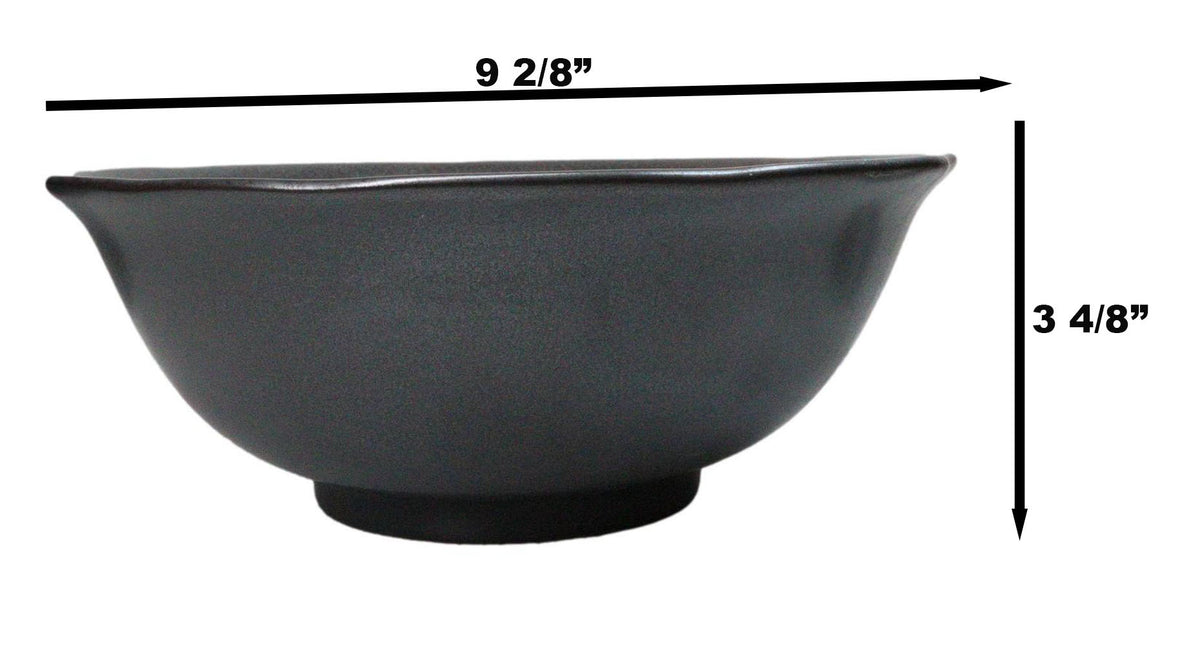 Pack Of 6 Crackle Green Midori Kannyu Ceramic Large Ramen Soup Bowls 47oz