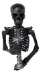 De Mortuis Hallow Impaled Grinning Bone Skeleton Wall Candleholder Sculpture 18"