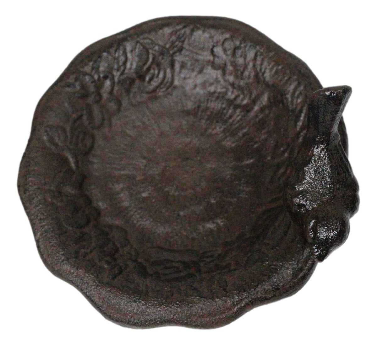 Cast Iron Rustic Whimsical Bird On Fountain Bird Feeder Bath Small Sculpture - Ebros Gift