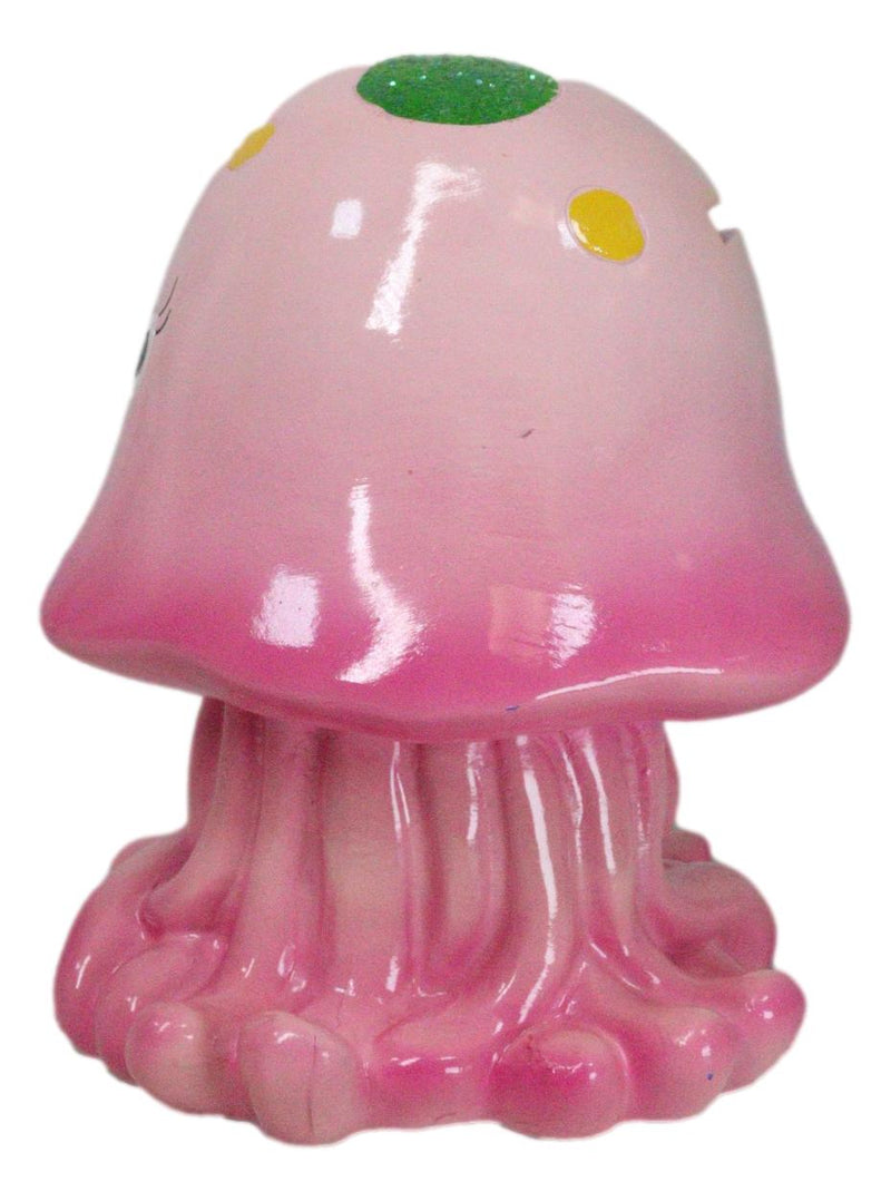 Whimsical Nautical Marine Pink Sea Jellyfish Money Coin Savings Piggy Bank