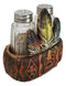 Southwestern Native American Indian Eagle Feathers Glass Salt Pepper Shakers Set