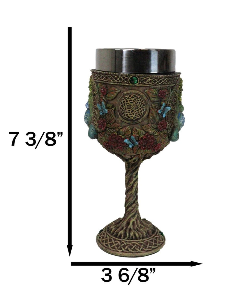 Wicca Celtic Knotwork Earth Mother Goddess Millenial Gaia Wine Goblet Chalice
