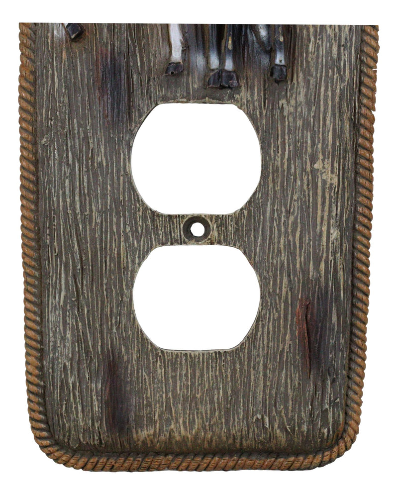 Set Of 2 Novelty Western Country Equine Horses Double Receptacle Outlet Plates