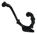Set Of 3 Forged Cast Iron Black French Scroll Art Double Hooks Wall Coat Hangers