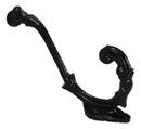 Set Of 4 Forged Cast Iron Black French Scroll Art Double Hooks Wall Coat Hangers