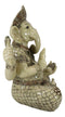 Ebros 11" Tall Hindu Ganesha in Meditation Holding Bowl Conch and Lotus Statue - Ebros Gift