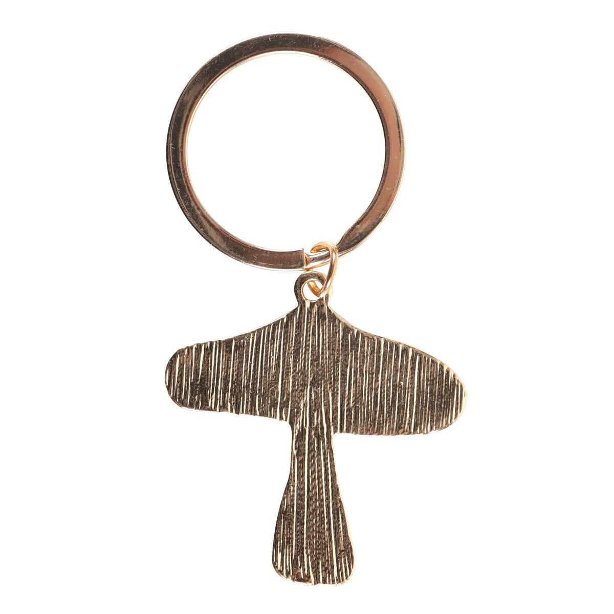 Set of 2 Lucky Toadstool Mushroom Metal Fortune Talisman Keyrings Keychains