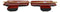 Red Black Melamine Wavy Sushi Plates Sauce Dishes And Chopsticks Set Serves 2
