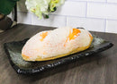 Pack Of 5 Charcoal Grey Tone Hakumu Collection Rectangular Wavy Sushi Plates