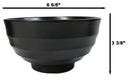 Pack Of 6 Black Kokuyo Minimalist Ceramic Medium Soup Salad Rice Bowls 24oz