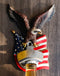 Patriotic USA Freedom Bald Eagle Perching On American Flag Wall Bottle Opener