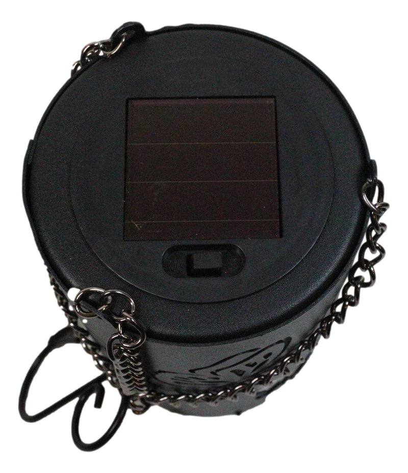 Monarch Butterlfy Cylindrical Steel Metal Filigree Hanging Solar Wind Chime