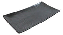 Pack Of 3 Black Tetsu Kesho Porcelain Long Rectangular Serving Platter 15"X8.5