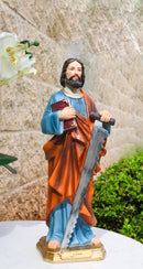 Apostle Of Jesus Martyr Saint Simon The Zealot With Long Saw Figurine 12" Series