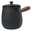 Kyusu Style Side Handle Hobnails Cast Iron Teapot 18oz With Enameled Interior