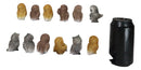 Set Of 12 Colorful Ancient Wisdom Of The Forest Woodlands Owls Mini Figurines