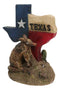 Rustic Western Greetings Lone Star State Of Texas Map With Armadillo Figurine