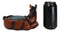 Rustic Western Brown Chestnut Horse Coaster Holder with Horseshoe Coasters Set