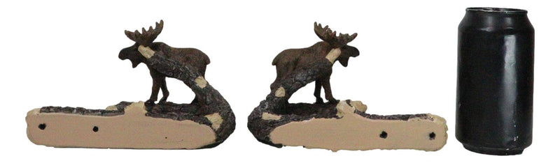 Set of 2 Rustic Western Bull Moose On Branch Drapery Curtain Holdback Tie Back