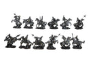 Set of 12 Medieval Armored Cavalry Horse Knights in Suit of Armor Figurines