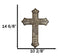 Hope Love Faith Lord Hear My Prayer Fleur De Lis Floral Faux Leather Wall Cross
