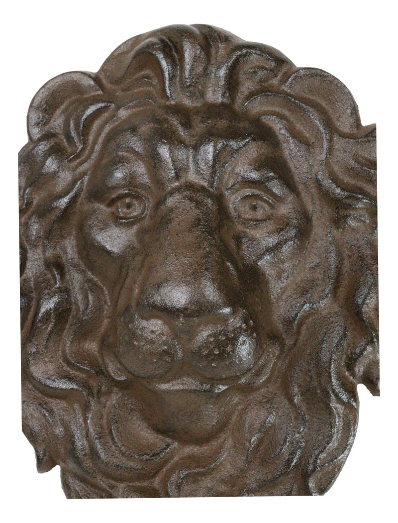 Cast Iron Aslan The King Of The Jungle Regal Lion Head Wall Plaque Figurine